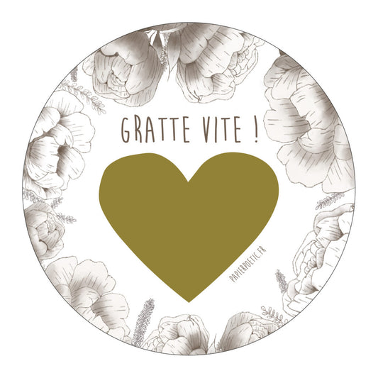 Carte ronde à gratter | La famille s'agrandit