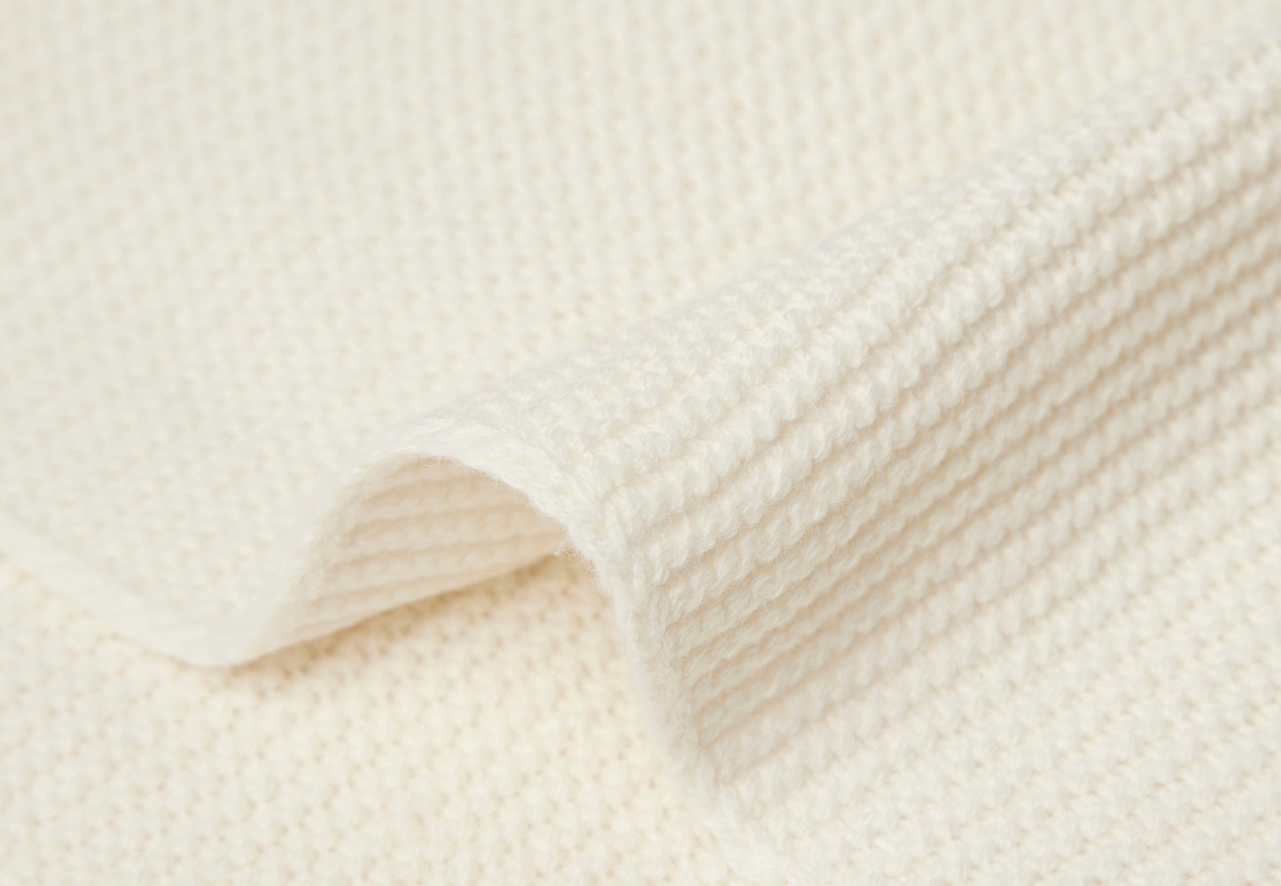 Couverture Basic knit | Ivoire