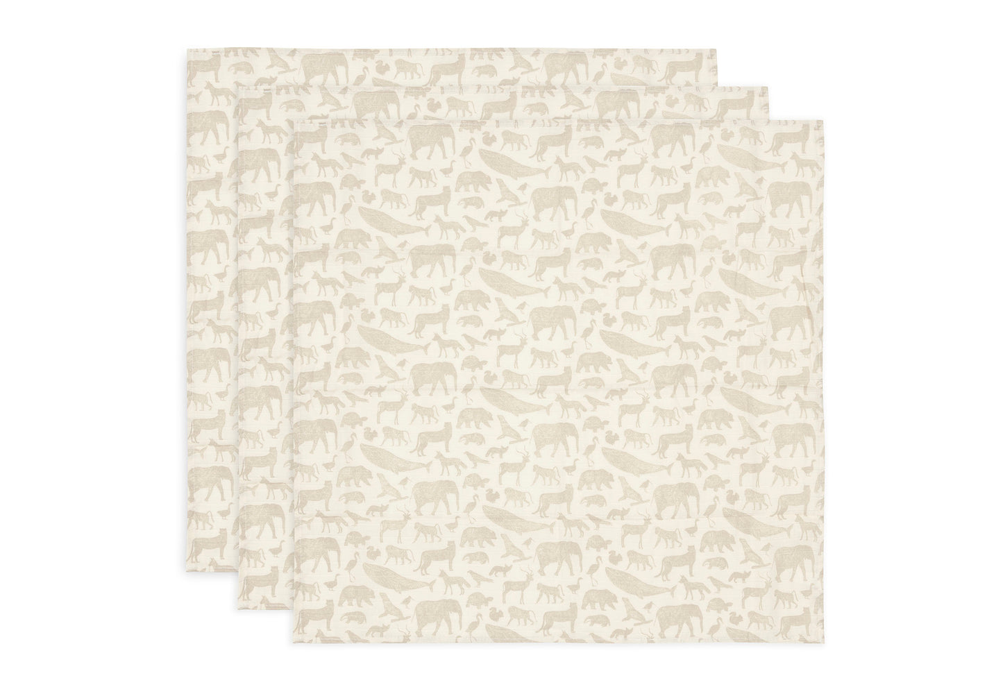 Langes gaze de coton | 70cm | Animals Nougat