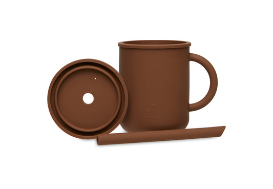 Tasse à paille en silicone | Caramel