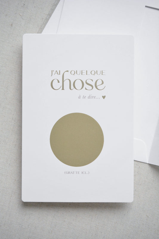 Carte annonce à gratter | Bébé en route