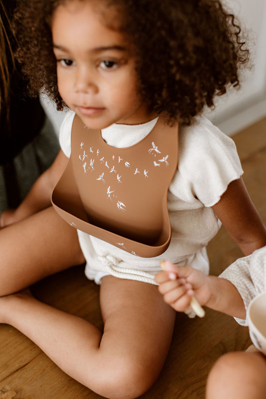 Bavoir hirondelles | Noisette