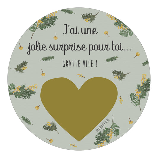 Carte ronde à gratter | Papi