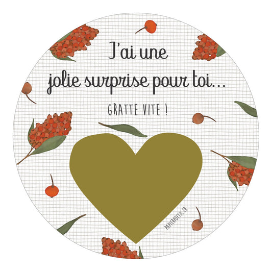 Carte ronde à gratter | Tata