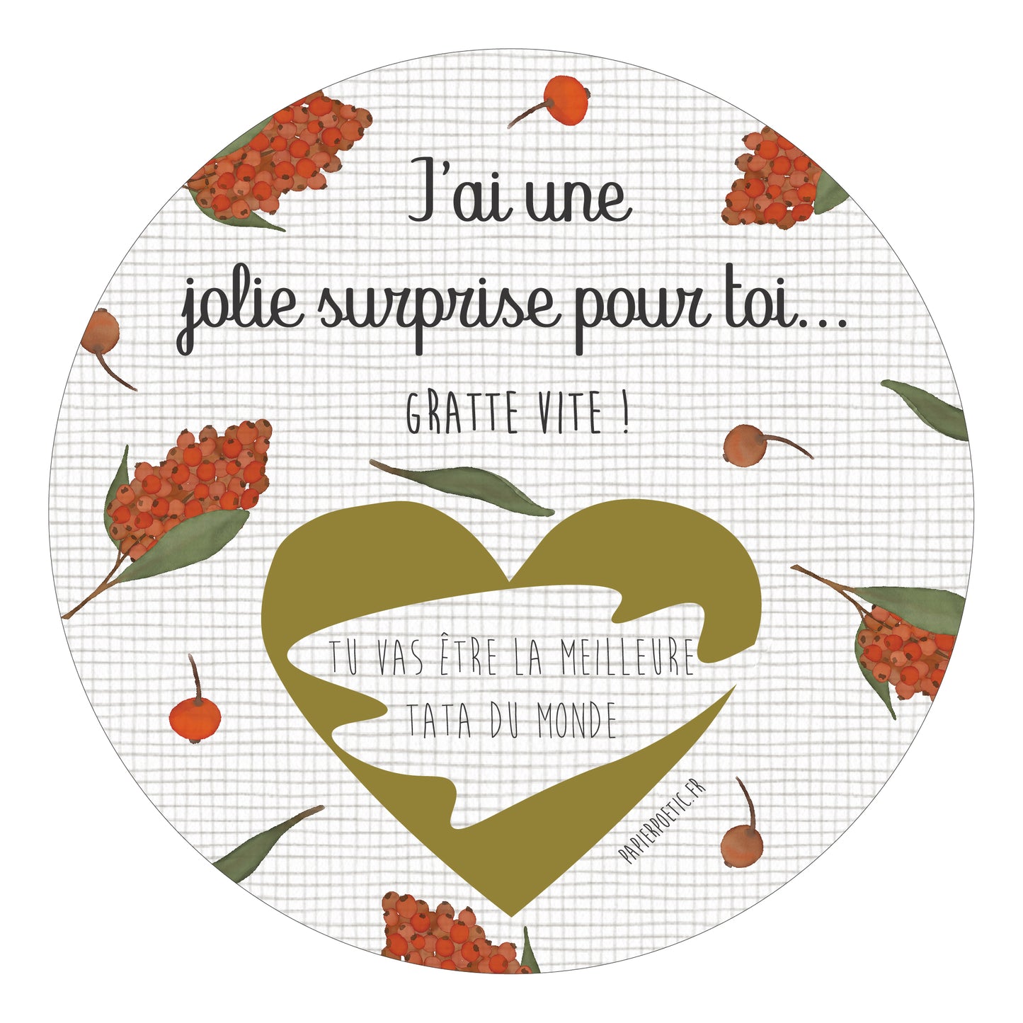 Carte ronde à gratter | Tata
