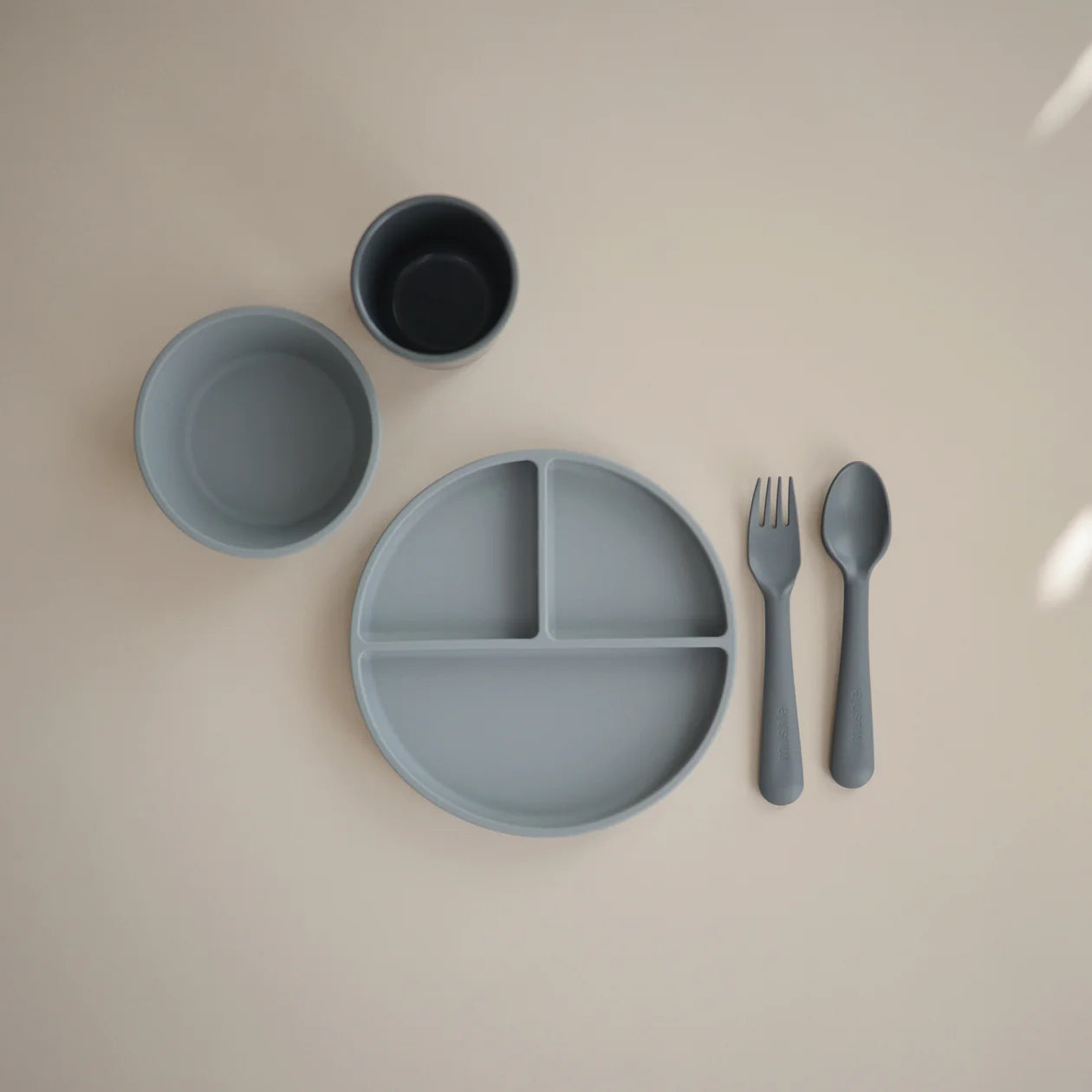 Assiette à compartiments en silicone | Stone