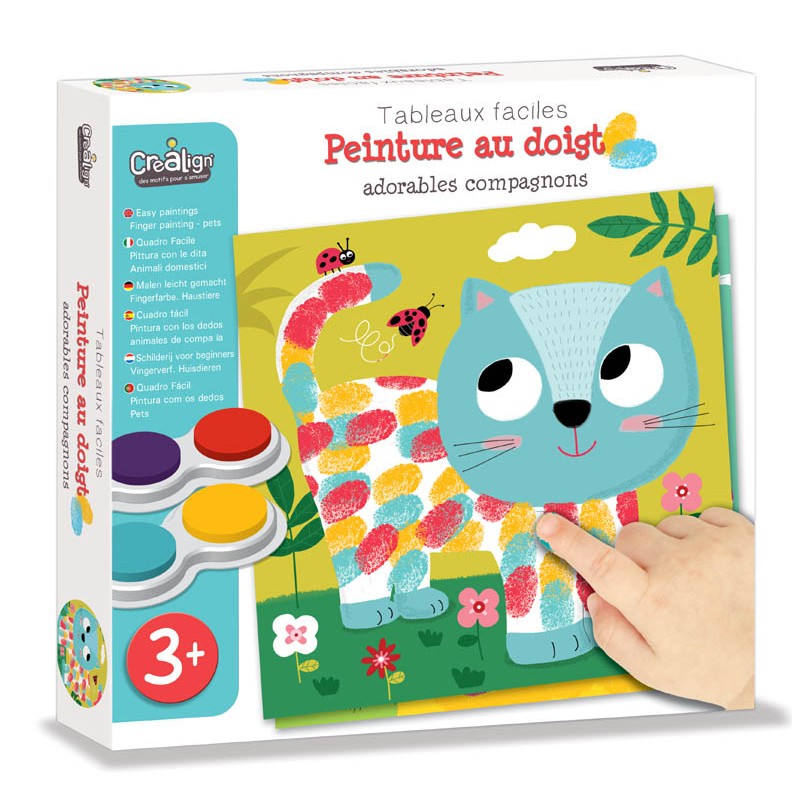 Tableaux faciles Peinture au doigt "Adorables compagnons"