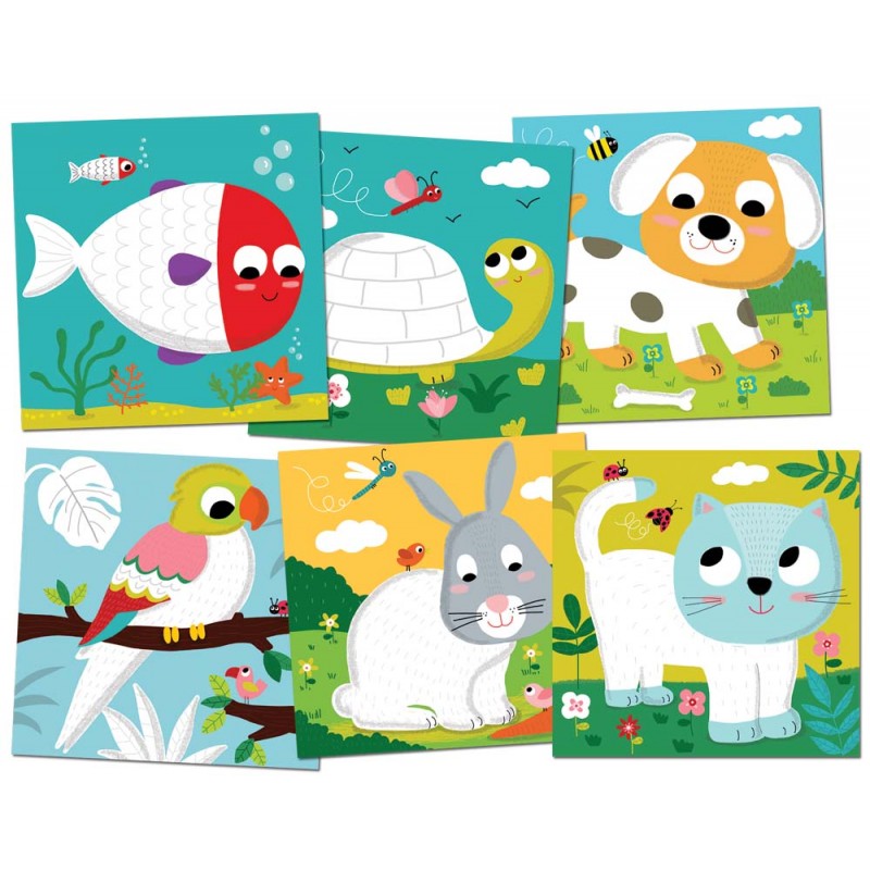 Tableaux faciles Peinture au doigt "Adorables compagnons"