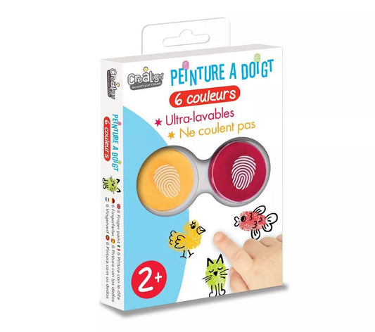 Peinture à doigt | 6 couleurs