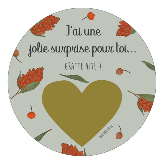 Carte ronde à gratter | Tonton